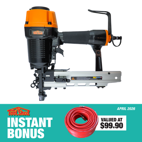 ToolShed Air Fence Batten Stapler with 30m Air Hose