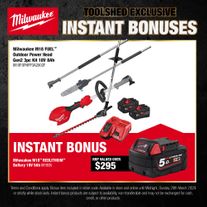 Milwaukee M18 FUEL Outdoor Power Head Gen2 3pc Kit 18V with BONUS Battery