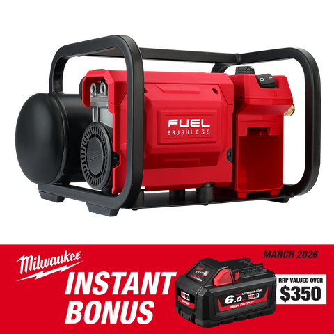 Milwaukee M18 FUEL Cordless Air Compressor 18V - Bare Tool with Bonus M18HB6
