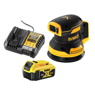 DEWALT Cordless Random Orbital Sander 125mm 18V with Battery and Charger
