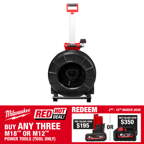 Milwaukee M18 Stiff Pipeline Inspection Reel 60m 18V - Bare Tool