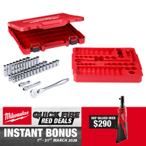 Milwaukee Socket Set 1/2in Dr Metric/Imperial 47pc with BONUS