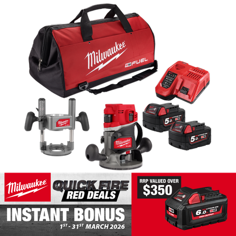 Milwaukee M18 FUEL Router 1/2in 18V 5Ah with BONUS Battery