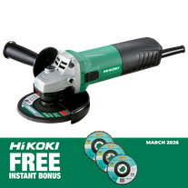 HiKOKI Angle Grinder 125mm 730W with Case with Bonus TSSC125