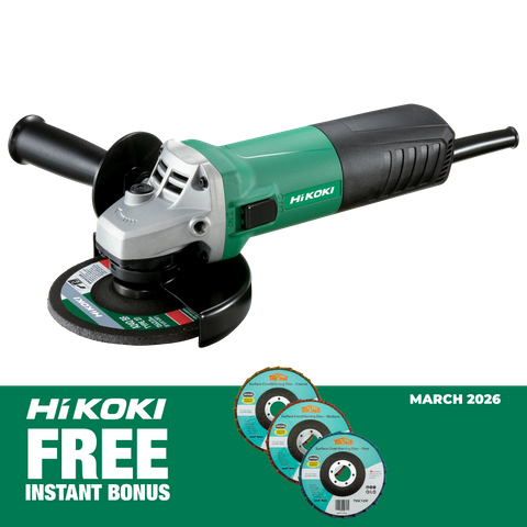 HiKOKI Angle Grinder 125mm 730W with Case with Bonus TSSC125