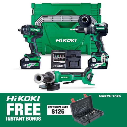 HiKOKI MultiVolt Cordless Combo 3pc 18v/36v Kit with Bonus 752500