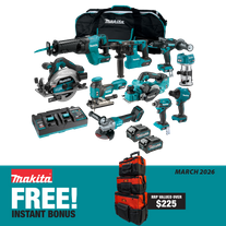 Makita XGT Cordless Combo Kit 10pc 40v 4Ah with Bonus Toolshed 3pc Bag