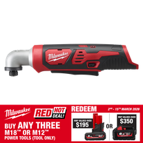 Milwaukee M12 Cordless Right Angle Impact Driver 12v - Bare Tool