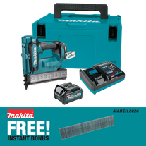 Makita XGT Cordless Brad Nailer 18g 40V 2.5Ah with Bonus ToolShed 35mm Nails