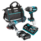 Makita XGT Cordless Impact Wrench 1/2in & Angle Grinder 125mm 40V 4Ah