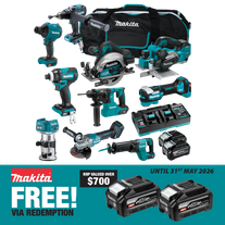 Makita XGT Cordless Combo Kit Brushless 251G 10pc 40V 4Ah