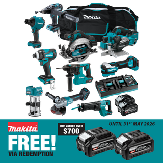 Makita XGT Cordless Combo Kit Brushless 251G 10pc 40V 4Ah