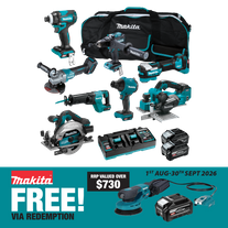 Makita XGT Cordless Combo Kit Brushless 252G 8pc 40V 4Ah