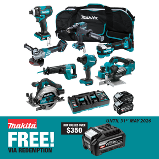Makita XGT Cordless Combo Kit Brushless 252G 8pc 40V 4Ah