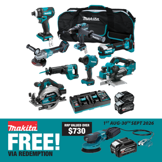 Makita XGT Cordless Combo Kit Brushless 252G 8pc 40V 4Ah