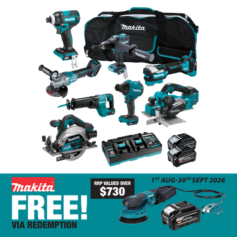 Makita XGT Cordless Combo Kit Brushless 252G 8pc 40V 4Ah