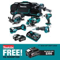 Makita XGT Cordless Combo Kit Brushless 275G 6pc 40V 4Ah