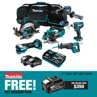 Makita XGT Cordless Combo Kit Brushless 275G 6pc 40V 4Ah