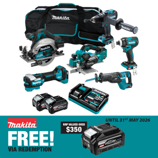 Makita XGT Cordless Combo Kit Brushless 275G 6pc 40V 4Ah