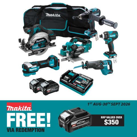 Makita XGT Cordless Combo Kit Brushless 275G 6pc 40V 4Ah