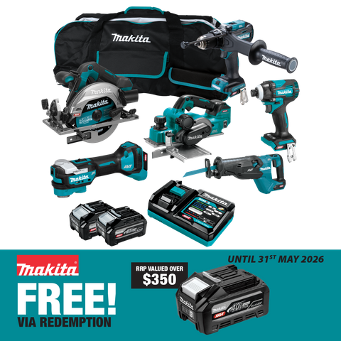 Makita XGT Cordless Combo Kit Brushless 275G 6pc 40V 4Ah