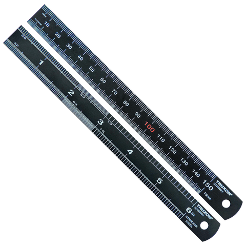 TRUXON 150mm Matte Black Stainless Rule