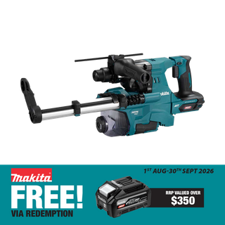 Makita XGT Cordless Hammer Drill 28mm BL SDS+ with Dust Extraction 40v - Skin