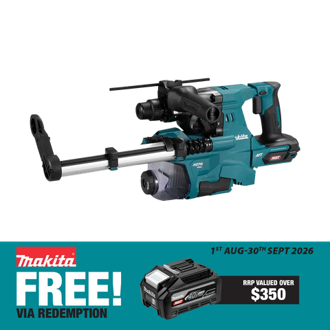 Makita XGT Cordless Hammer Drill 28mm BL SDS+ with Dust Extraction 40v - Skin