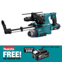 Makita XGT Cordless Hammer Drill 28mm BL SDS+Quick Change Chuck & DX18 40V- Skin