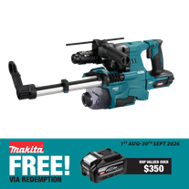 Makita XGT Cordless Hammer Drill 28mm BL SDS+Quick Change Chuck & DX18 40V- Skin