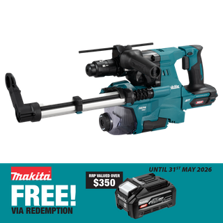 Makita XGT Cordless Hammer Drill 28mm BL SDS+Quick Change Chuck & DX18 40V- Skin