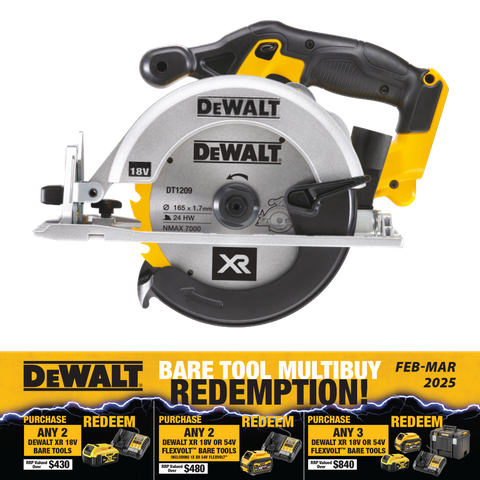 DeWalt Cordless Circular Saw 165mm 18v - Bare Tool