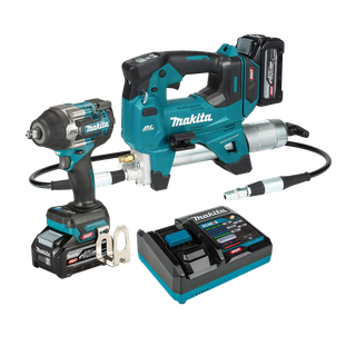 Makita XGT Cordless Grease Gun & Impact Wrench Brushless 40V 4Ah