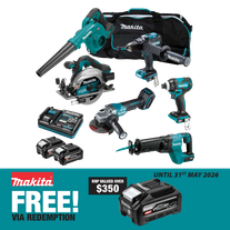 Makita XGT Cordless Combo Kit Brushless 276G 6pc 40V 4Ah