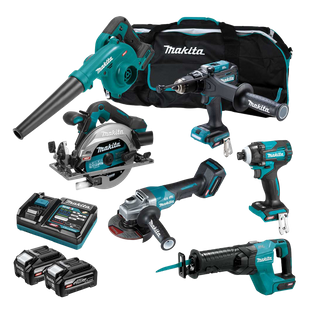 Makita XGT Cordless Combo Kit Brushless 276G 6pc 40V 4Ah