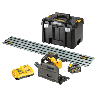 DEWALT FLEXVOLT Cordless Plunge Saw 165mm Brushless 54V Kit with 1.5m Rail