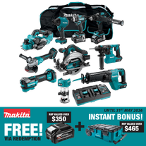 Makita XGT Cordless Combo Kit 251G Brushless 10pc 40V 4Ah