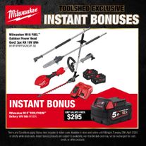 Milwaukee M18 FUEL Outdoor Power Head Gen2 3pc Kit 18V with BONUS Battery