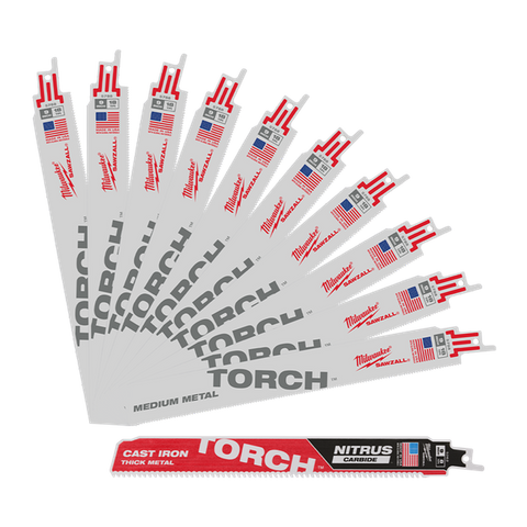 Buy Milwaukee TORCH Metal Recip Blades 230mm 18TPI 10pk with Bonus ...