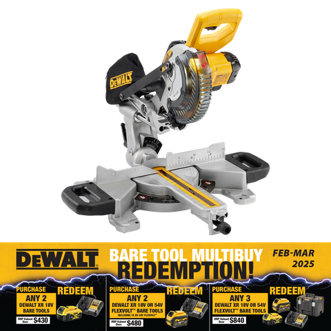 DeWalt Cordless Mitre Saw 184mm 18V - Bare Tool