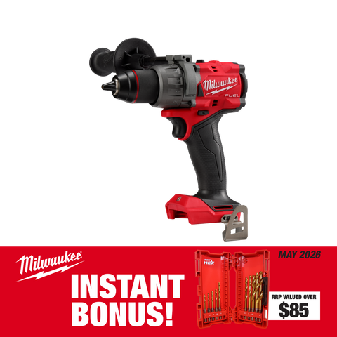 Milwaukee M18 FUEL Cordless Hammer Drill Brushless with BONUS Bit Set