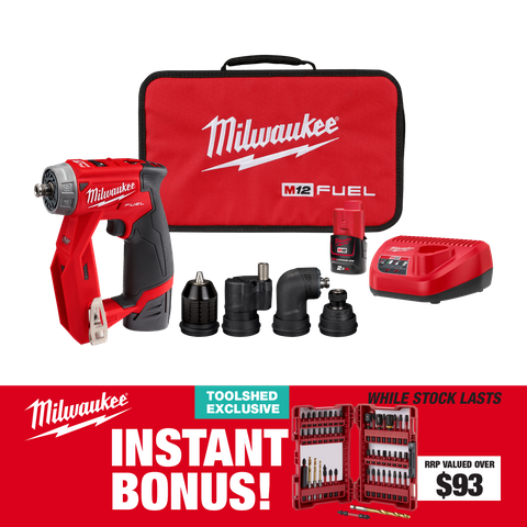 Milwaukee M12 FUEL Cordless Installation Drill/Driver Kit with BONUS