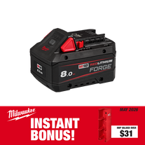 Milwaukee M18 REDLITHIUM FORGE Battery 18V 8Ah with BONUS