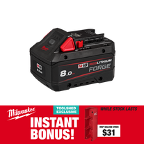 Milwaukee M18 REDLITHIUM FORGE Battery 18V 8Ah with BONUS