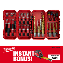 Milwaukee SHOCKWAVE Drill & Driver Bit Set 86pc with BONUS