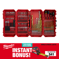 Milwaukee SHOCKWAVE Drill & Driver Bit Set 86pc with BONUS