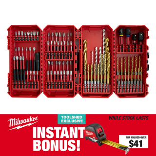 Milwaukee SHOCKWAVE Drill & Driver Bit Set 86pc with BONUS