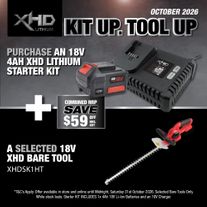 XHD LITHIUM Starter Kit 18V 4Ah with Hedge Trimmer 610mm 18V