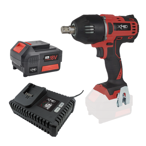 XHD Lithium Starter Kit 18V 4Ah with Impact Wrench 1/2in 400Nm 18V
