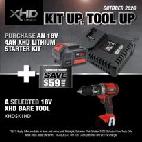 XHD LITHIUM Starter Kit 18V 4Ah with Hammer Drill 70Nm 18V